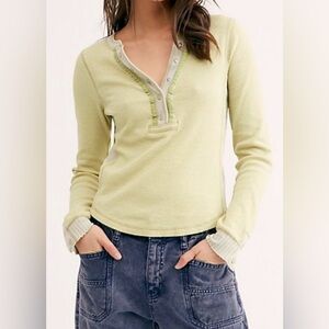 Free People Carly Henley Top